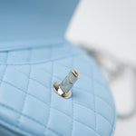 CHANEL Handbag Blue 22S CC In Love Blue Lambskin Quilted Large Heart Bag Light Gold Hardware - Redeluxe