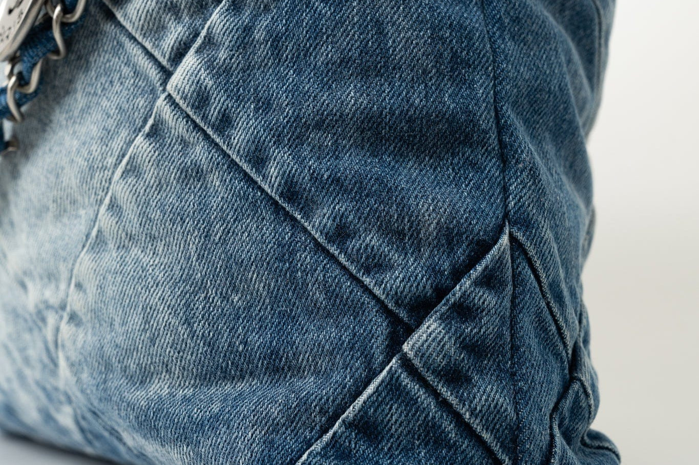 CHANEL Handbag Blue 23P Denim Quilted 22 Small Drawstring Bag - Redeluxe