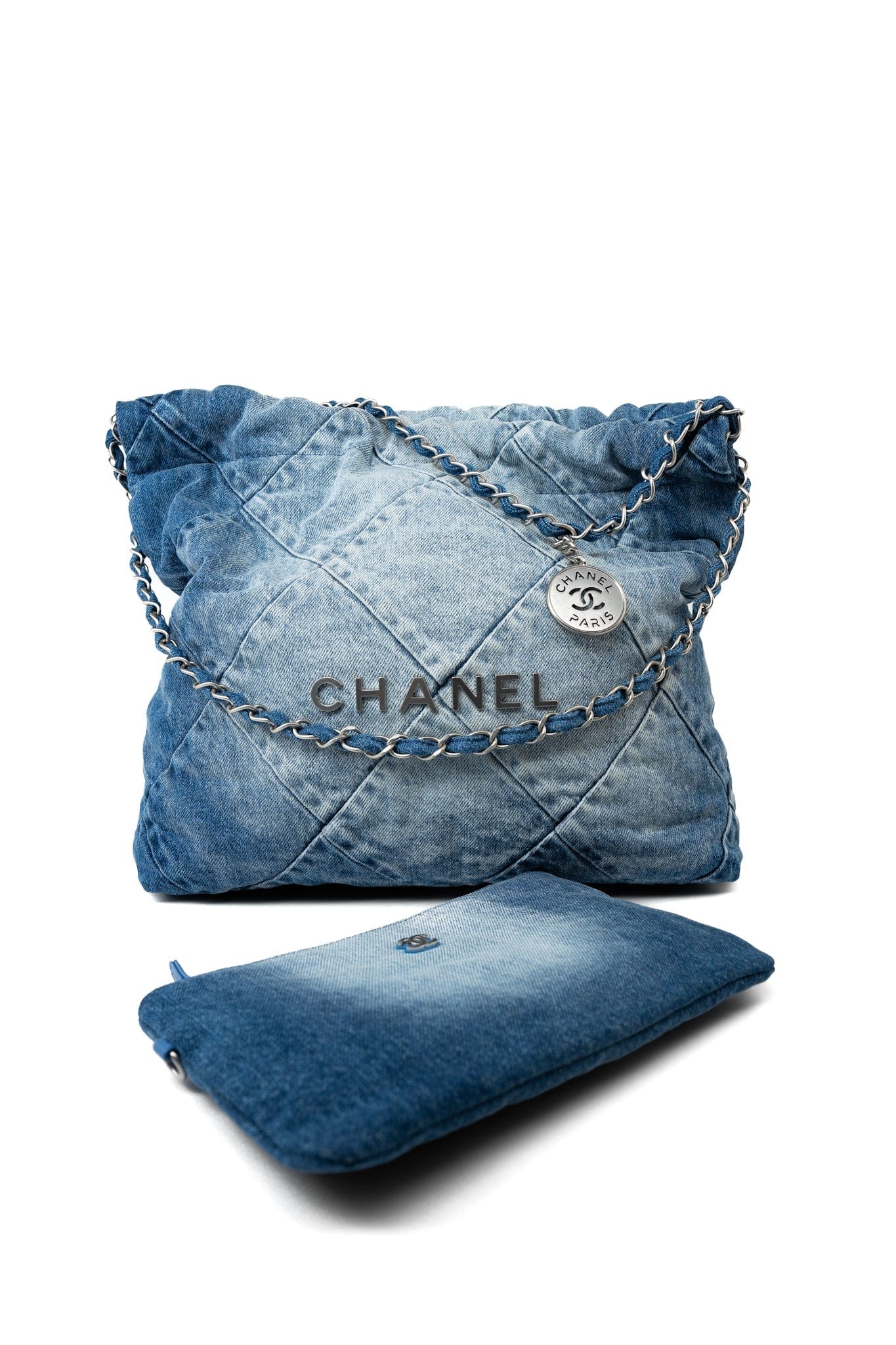 Buy 23P Denim Quilted 2.2 Drawstring Bag Medium | Exclusive Offers
