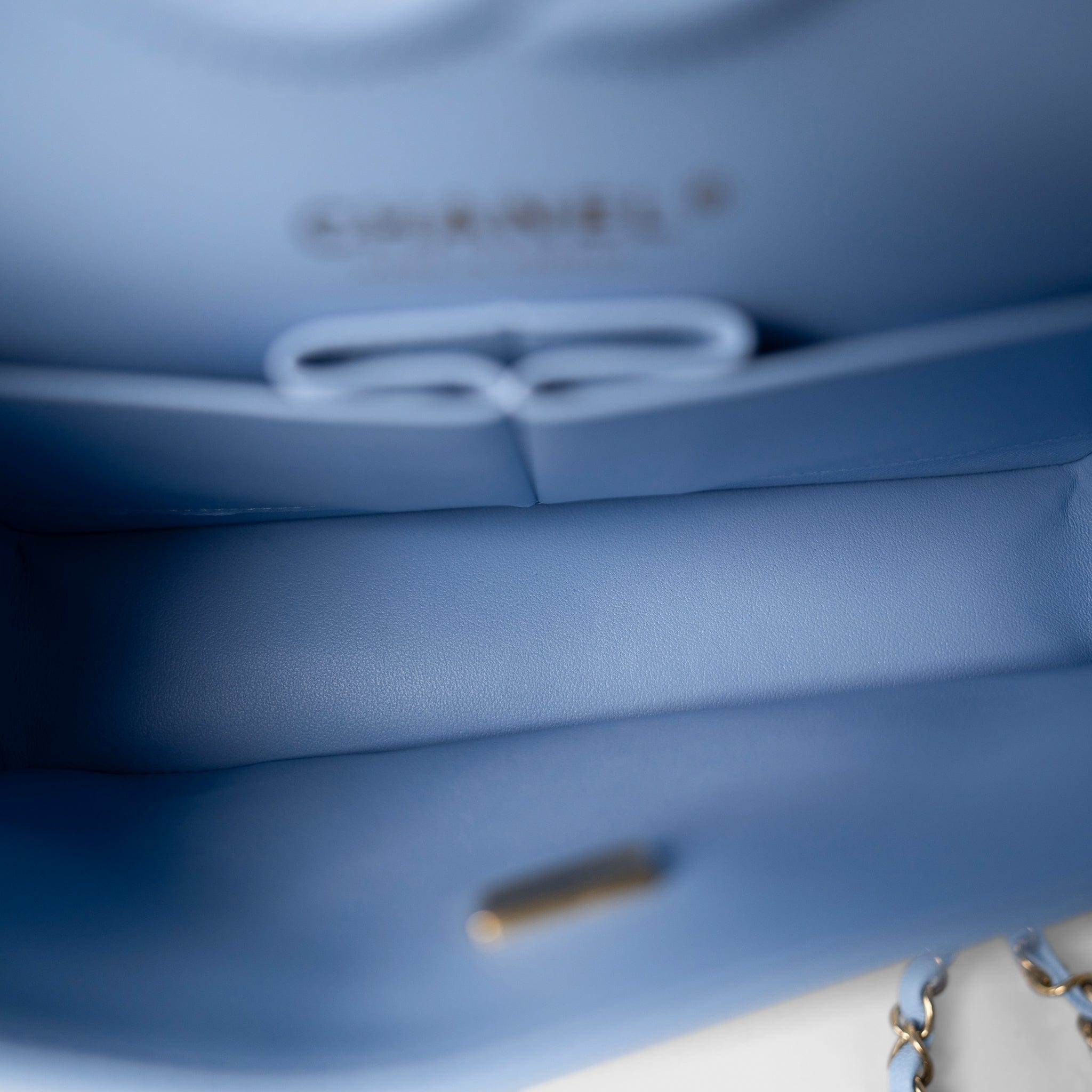 CHANEL Handbag blue 23P Light Blue Classic Flap Small Light Gold Hardware - Redeluxe
