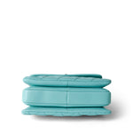 CHANEL Handbag Blue 24C Tiffany Blue Lambskin Quilted Mini Trendy CC Light Gold Hardware - Redeluxe