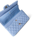 CHANEL Handbag Blue / Classic Flap 21C Sky Blue Lambskin Quilted Classic Flap Light Gold Hardware - Redeluxe