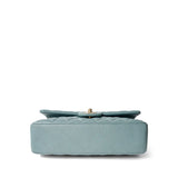CHANEL Handbag Blue / Classic flap Pearly Light Blue Caviar Quilted Classic Flap Medium Antique Gold Hardware - Redeluxe