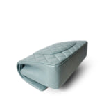 CHANEL Handbag Blue / Classic flap Pearly Light Blue Caviar Quilted Classic Flap Medium Antique Gold Hardware - Redeluxe