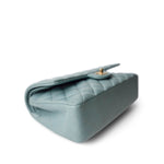 CHANEL Handbag Blue / Classic flap Pearly Light Blue Caviar Quilted Classic Flap Medium Antique Gold Hardware - Redeluxe