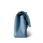 CHANEL Handbag Blue Light Blue Caviar Quilted Classic Flap Small Light Gold Hardware - Redeluxe