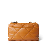 CHANEL Handbag Brown 21A Light Brown Lambskin Quilted Medium/Large 19 Flap Mixed Hardware - Redeluxe