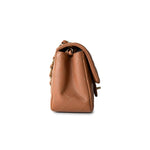 CHANEL Handbag Brown 22S Caramel Lambskin Quilted Mini Square Flap Light Gold Hardware - Redeluxe