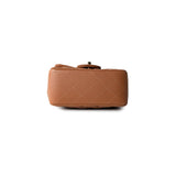 CHANEL Handbag Brown 22S Caramel Lambskin Quilted Mini Square Flap Light Gold Hardware - Redeluxe