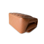 CHANEL Handbag Brown 22S Caramel Lambskin Quilted Mini Square Flap Light Gold Hardware - Redeluxe