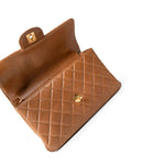 CHANEL Handbag Brown Brown Lambskin Double Faced Flap Bag Gold Hardware - Redeluxe