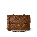 CHANEL Handbag Brown Brown Lambskin Double Faced Flap Bag Gold Hardware - Redeluxe