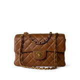 CHANEL Handbag Brown Brown Lambskin Double Faced Flap Bag Gold Hardware - Redeluxe