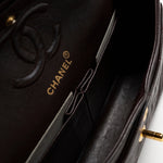 CHANEL Handbag Brown Vintage Brown Lambskin Quilted Classic Flap Small GHW - Redeluxe