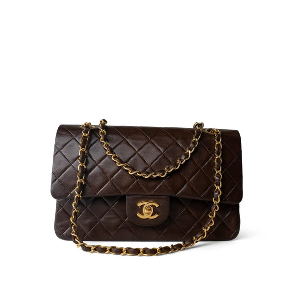 CHANEL ダークブラウン ボストンバッグ ヴィンテージ VINTAGE CHANEL
