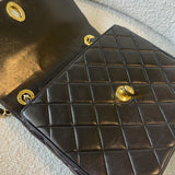CHANEL Handbag Brown Vintage Lambskin Quilted Square Classic GHW (Shoulder Bag) - Redeluxe