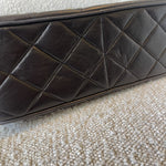 CHANEL Handbag Brown Vintage Lambskin Quilted Square Classic GHW (Shoulder Bag) - Redeluxe