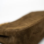 CHANEL Handbag Brown Vintage Matelasse Brown Suede Quilted Single Flap Gold Hardware - Redeluxe