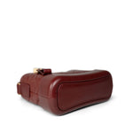 CHANEL Handbag Burgundy Burgundy Aged Calfskin Quilted Gabrielle Hobo Bag Small Mixed Hardware - Redeluxe