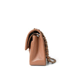 CHANEL Handbag Caramel 22S Caramel Lambskin Quilted Classic Flap Small Light Gold Hardware - Redeluxe