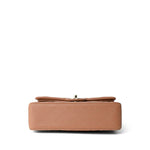 CHANEL Handbag Caramel 22S Caramel Lambskin Quilted Classic Flap Small Light Gold Hardware - Redeluxe