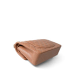 CHANEL Handbag Caramel 22S Caramel Lambskin Quilted Classic Flap Small Light Gold Hardware - Redeluxe