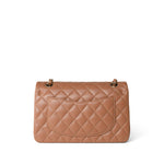 CHANEL Handbag Caramel 22S Caramel Lambskin Quilted Classic Flap Small Light Gold Hardware - Redeluxe