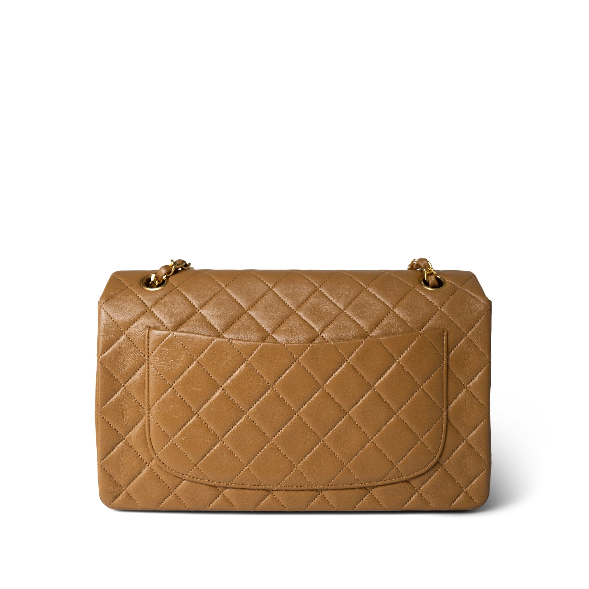 CHANEL Handbag Caramel Vintage Caramel Quilted Single Flap Medium Gold Hardware - Redeluxe