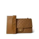 CHANEL Handbag Caramel Vintage Caramel Quilted Single Flap Medium Gold Hardware - Redeluxe