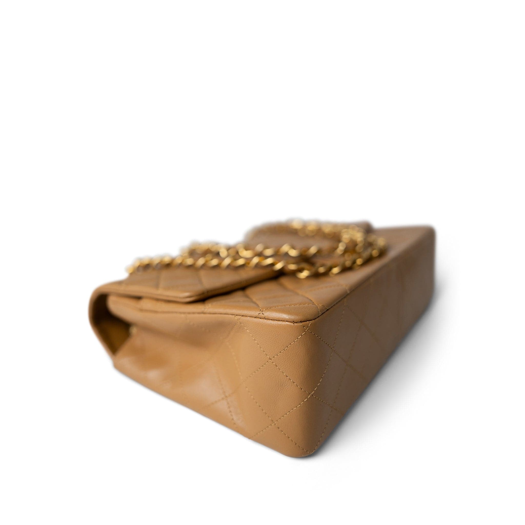 CHANEL Handbag Caramel Vintage Caramel Quilted Single Flap Medium Gold Hardware - Redeluxe
