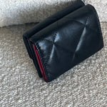 CHANEL Handbag Chanel 19 Flap Lambskin Coin Purse Black - Redeluxe