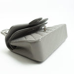 CHANEL Handbag Chanel 19B Grey Lambskin Quilted Classic Flap Small SHW - Redeluxe