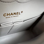 CHANEL Handbag Chanel 21A Grey Caviar Quilted Medium Classic Flap LGHW - Redeluxe