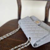 CHANEL Handbag Chanel 21A Grey Caviar Quilted Medium Classic Flap LGHW - Redeluxe