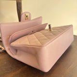 CHANEL Handbag CHANEL 21C LIGHT PINK CAVIAR QUILTED CLASSIC FLAP SMALL LIGHT GOLD HARDWARE - Redeluxe