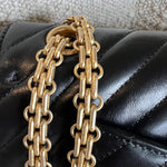 CHANEL Handbag Chanel 21K Reissue 2.55 Black Chevron Aged Calfskin Quilted 225 (Medium) AGHW - Redeluxe
