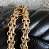 CHANEL Handbag Chanel 21K Reissue 2.55 Black Chevron Aged Calfskin Quilted 225 (Medium) AGHW - Redeluxe