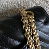 CHANEL Handbag Chanel 21K Reissue 2.55 Black Chevron Aged Calfskin Quilted 225 (Medium) AGHW - Redeluxe