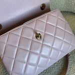 CHANEL Handbag Chanel 21S Small Light Pink Lambskin Quilted Trendy CC LGHW - Redeluxe