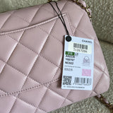 CHANEL Handbag Chanel 21S Small Light Pink Lambskin Quilted Trendy CC LGHW - Redeluxe