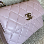 CHANEL Handbag Chanel 21S Small Light Pink Lambskin Quilted Trendy CC LGHW - Redeluxe