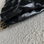 CHANEL Handbag Chanel 22 Shiny Calfskin Quilted Drawstring Bag GHW - Redeluxe