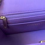 CHANEL Handbag Chanel 22S Light Purple Lambskin Quilted Mini Rectangular Single Flap LGHW - Redeluxe
