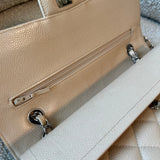 CHANEL Handbag Chanel Beige Clair Caviar Quilted Classic Flap Medium SHW - Redeluxe