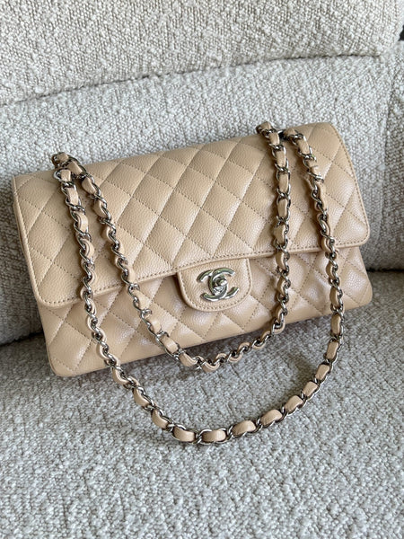 Chanel medium beige caviar new arrivals