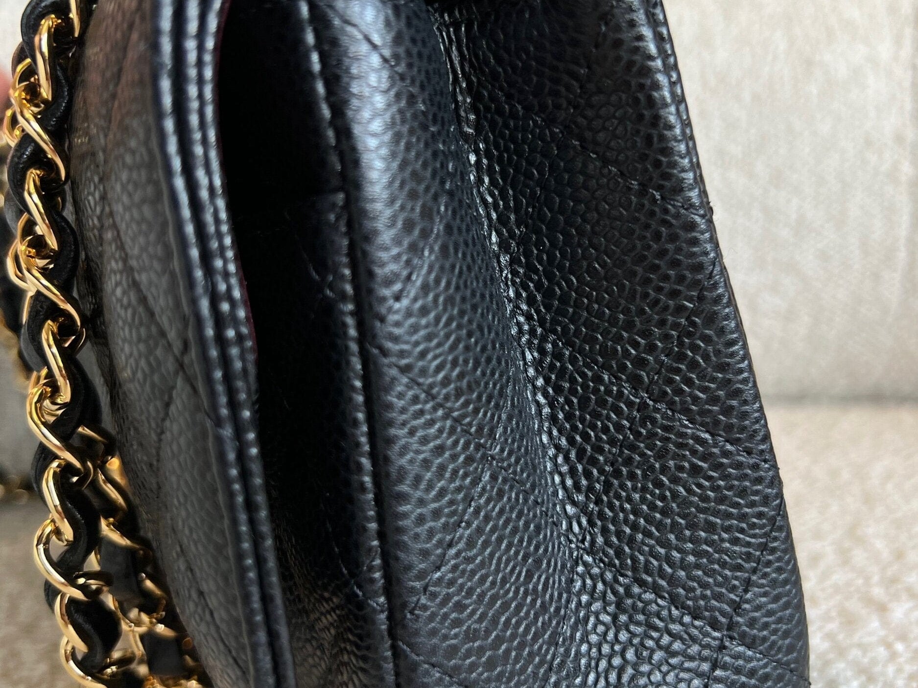 CHANEL Handbag Chanel Black Caviar Quilted Classic Flap Medium GHW - Redeluxe