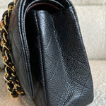 CHANEL Handbag Chanel Black Caviar Quilted Classic Flap Medium GHW - Redeluxe