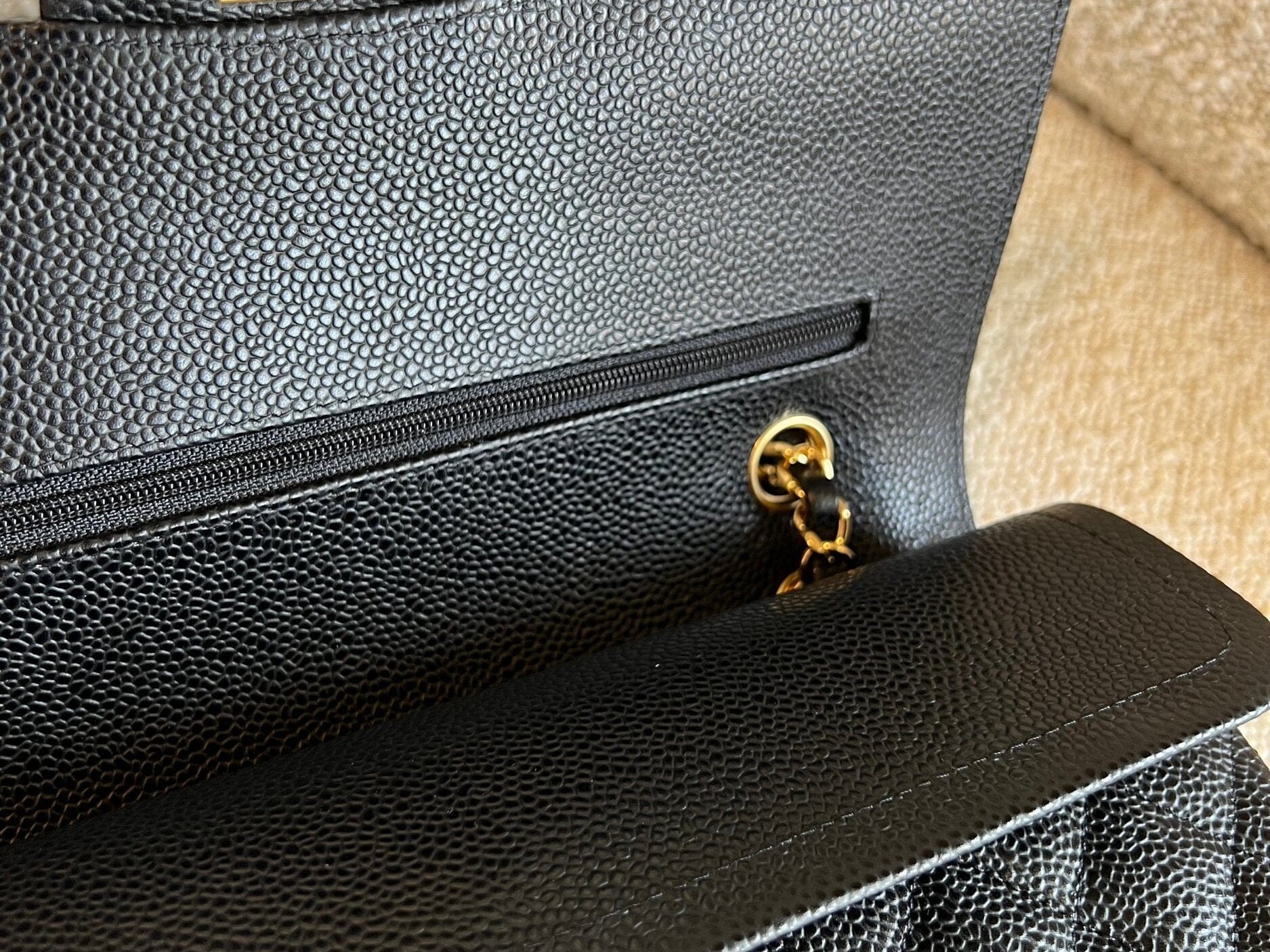 CHANEL Handbag Chanel Black Caviar Quilted Classic Flap Medium GHW - Redeluxe