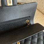 CHANEL Handbag Chanel Black Caviar Quilted Classic Flap Medium GHW - Redeluxe
