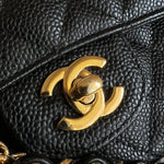 CHANEL Handbag Chanel Black Caviar Quilted Classic Flap Medium GHW - Redeluxe